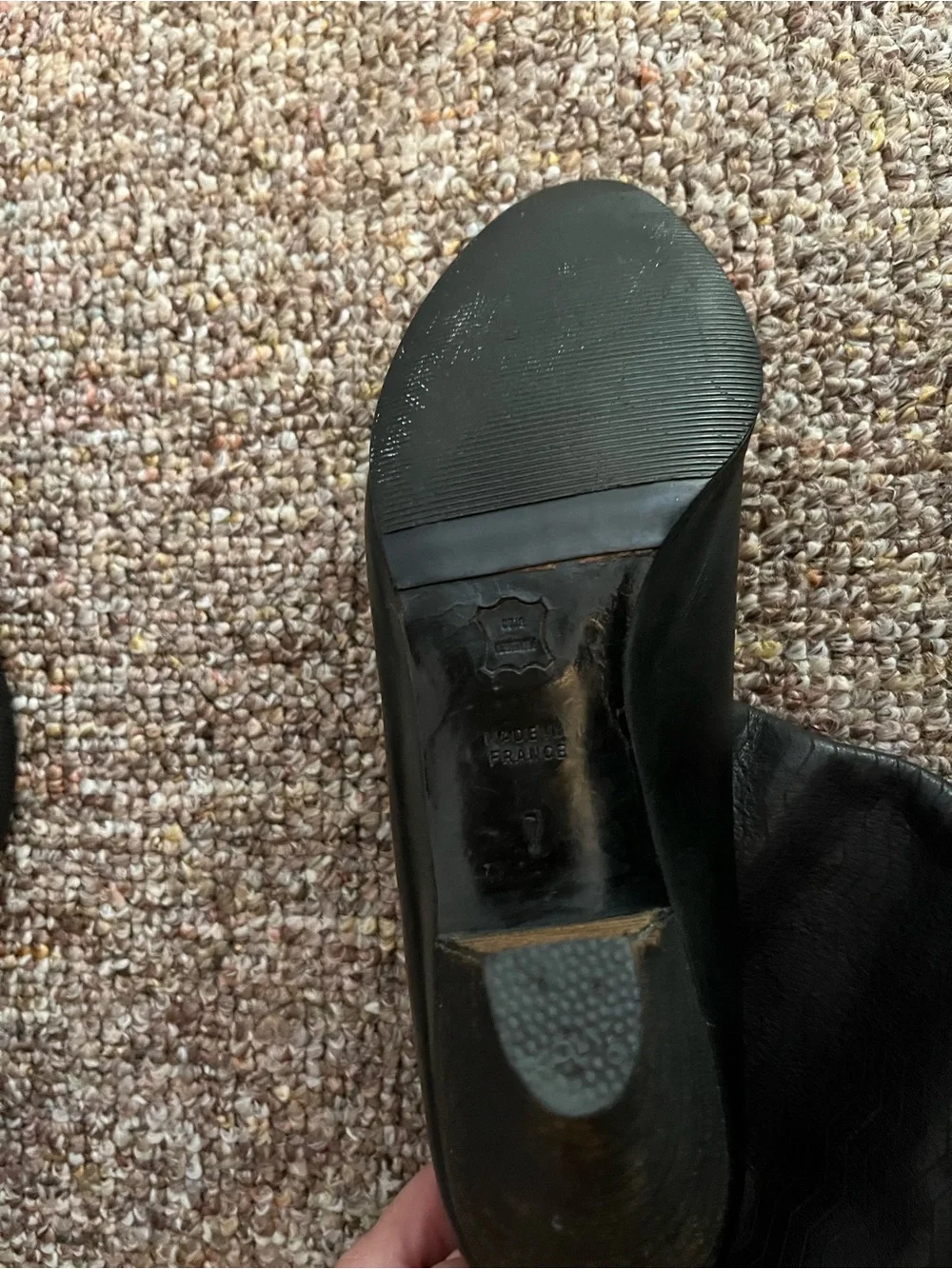 Vintage Xavier Danaud Paris black leather boots